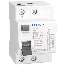 Ηλεκτρομαγνητικό Ρελέ Διαρροής 1P+N 16A 30mA 10kA RCD-JEL1B Type B AC/DC 40845B